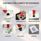 Portable high-pressure power toilet plunger exhaust pipe, manual drain cleaning tool, manual sink plunger dredging device, suitable for bathroom toilets, bathroom showers, and kitchen blocked pipes