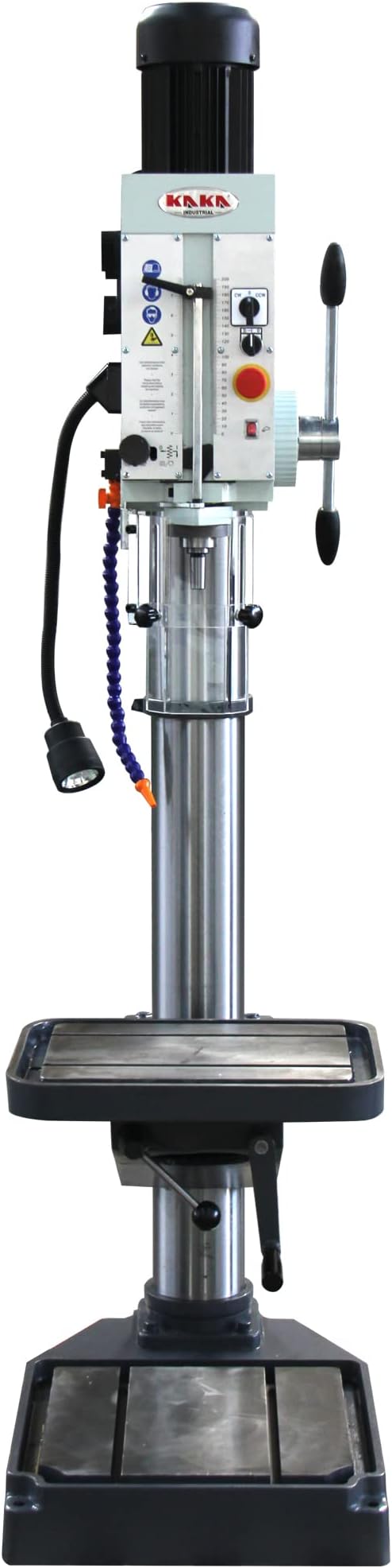 KAKA INDUSTRIAL Gear Head Vertical Drill Press, 2.2kW 220V 3-Phase, 8-Speed (108-1800 RPM), 40mm Max Drilling,150mm Spindle Travel,MT4 Taper,DRO Depth Control GD-40