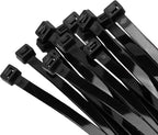 24 inch Black Zip Ties Heavy Duty 300 PCS, 250 LBS Ultra Exclusive Strong Plastic Wire Ties, Large Cable Ties Extra Long Tie Wraps, Indoor and Outdoor UV Resistant