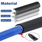 1/8" Heat Shrink Tubing, 65FT Marine Grade 3:1 Shrink Ratio Shrink tubing, Adhesive Lined Heat Shrink Tube, 1/8 Waterproof Shrink Tube for Wires Home Automotive-Black