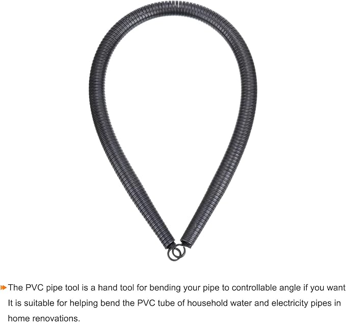 MECCANIXITY Spring Tube Bender OD 14.5mm/0.57" Steel Spring Pipe Bending Tubes 700mm/27.56" Long for 1/2" PVC Pipe(ID 16mm) in Home Renovations,Electrician Wiring Bending Pipe(insert-pipe use)