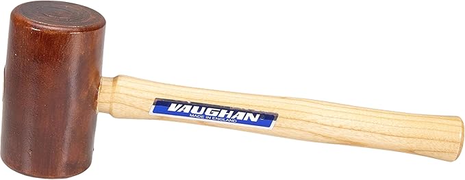 VAUGHAN Rawhide Mallet, Non Marring, Hardwood Handle, 1.5 Lbs, RM275, VN58222