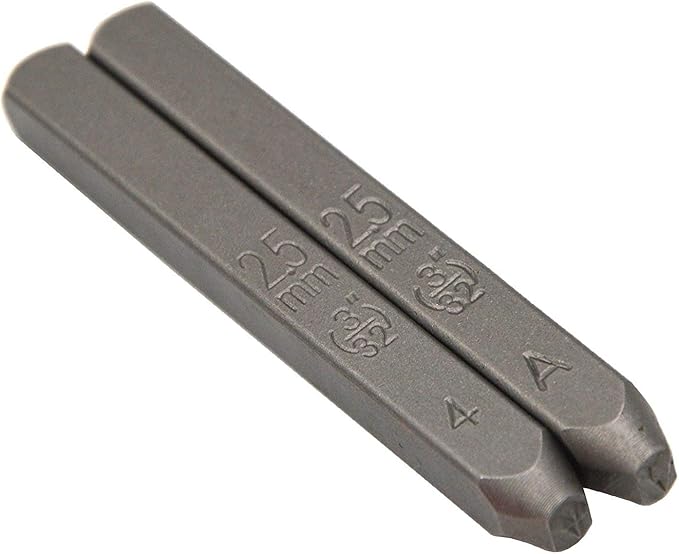 27pcs Heavy Duty Steel Stamp Uppercase Letters 3/32 2.5mm Hand Stamping Character Mark Code Alphabet Punch Kit for Bracelet Ring Jewelry Sheet Metal Plate Making Mold Die