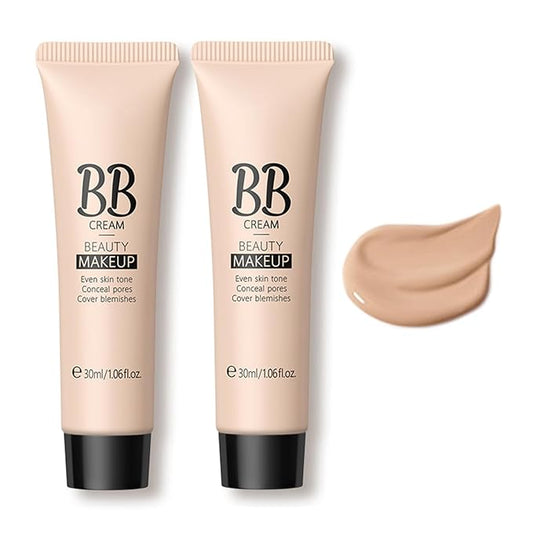 KWOLYKIM 2PCS Hydrating Makeup BB Cream, Tinted Moisturizer Face Makeup BB Cream Foundation Waterproof Concealer Clean Brighten Color Correcting Cream Nude Makeup Long Lasting for All Skin(Tan)-VeraVaultWomen