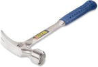 ESTWING Framing Hammer - 24 oz Long Handle Straight Rip Claw with Milled Face & Shock Reduction Grip - E3-24SM