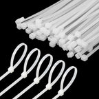 6 Inch White Zip Tie 1000 PCS, 18 Lbs - Small to Medium Zip Tie, Nylon PA66 UV Resistant Cable Tie for Indoor and Outdoor Use - Ideal for bundling and securing objects