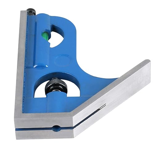 Accusize Industrial Tools Combination Square Set, 12''/300mm, 4 Pcs/Set, 0000-8108