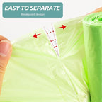 1.2 Gallon Small Trash Bags 120 Count Biodegradable Mini Garbage Bags Leakproof Tear Resistant Trash Can Bin Liners Fit Bathroom, Office, Car, Diaper Pail Unscented green
