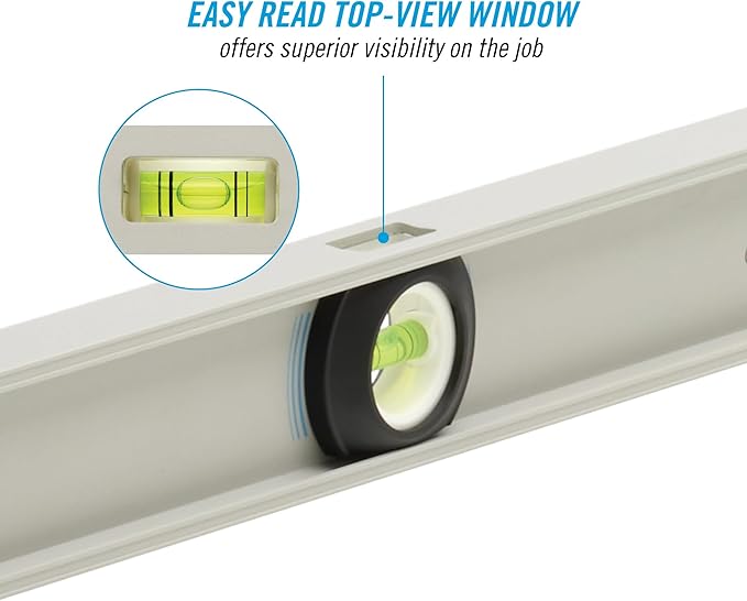 CHANNELLOCK 48-Inch, Professional-Grade Aluminum I-Beam Level with 3 Vials, 5100-0048