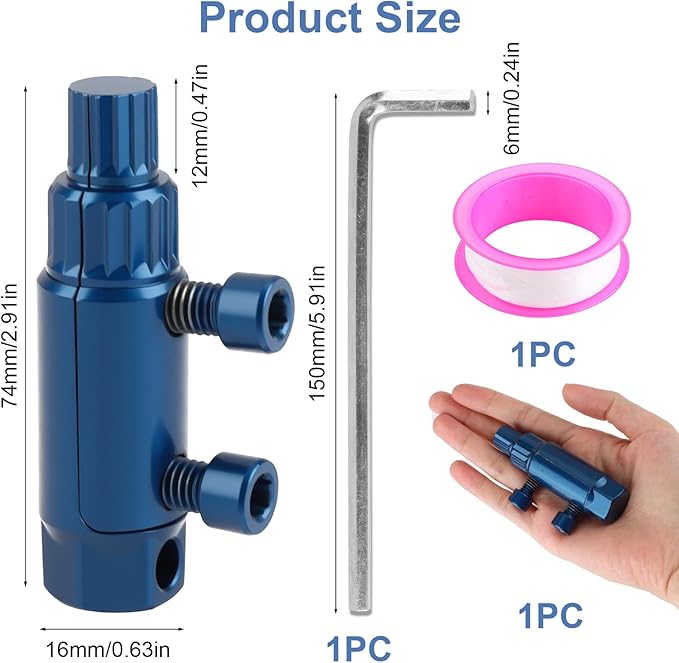 Broken Pipe Extractor Tool with Screw Bolt Extractor Kit, for 1/2" to 1" Pipes, Stripped Screws, Easy Out Valve Extraction, Pipe Threading, Screw Remover and Extractor, Storage Case, Hex Wrench, Blue