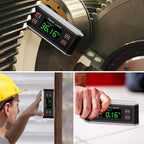 Angle Gauge eOUTIL Digital Protractor Inclinometer Angle Finder with V-Groove Magnetic Base, Precision Bevel for Automobile Woodworking Building Drilling Machinery Masonry