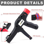 Zhushan Cable Tie Tool: Fasten and Cut Cables with Ease - Fits 2.8mm~12mm Nylon Ties