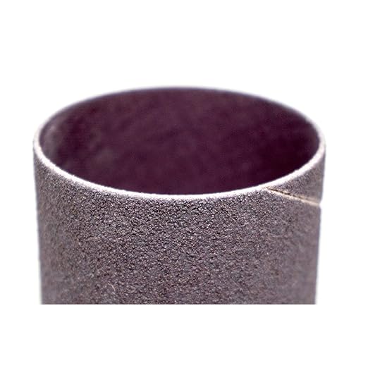 Benchmark Abrasives 1.5" x 1.5" Aluminum Oxide Abrasive Spiral Bands for Rotary Tools, Drum Sleeves for Sanding Deburring Blending Polishing on Metals Plastic Wood Rubber (10 Pack) - 120 Grit