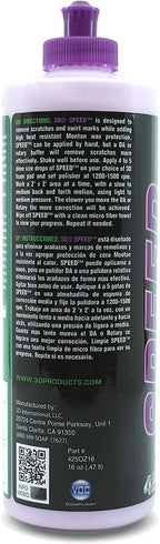 3D Speed All-In-One Polish & Wax – Scratch & Swirl Remover, Clear Coat Safe Paint Sealant – High Gloss Finish, Easy Application – 16oz – Made in USA
