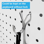 Pegboard Hooks Assortment, for Organizing Various Tools, with Pegboard Bins, 107 PCS, 48 of Which are Locks