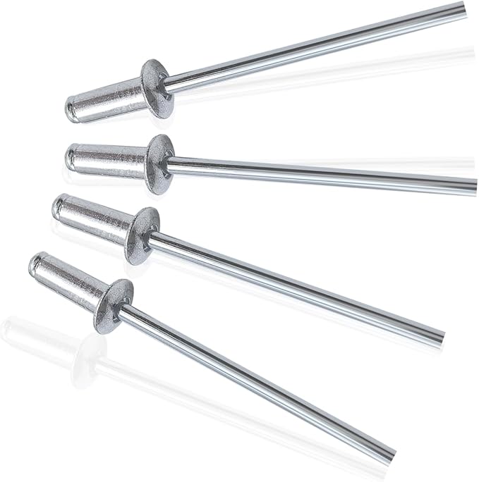 170pcs Silver 3/16" x 1/2" Aluminum Blind Rivets, 4.8x 12.7mm Pop Rivets,Aluminum Grip and Steel Mandrel