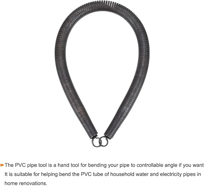 MECCANIXITY Spring Tube Bender OD 18.8mm/0.74" Steel Spring Pipe Bending Tubes 700mm/27.56" Long for 3/4" PVC Pipe(ID 20mm) in Home Renovations,Electrician Wiring Bending Pipe(insert-pipe use)