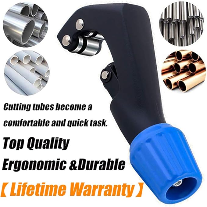 GOLDEAL Tube Cutter,Constant Swing Pipe Cutter Tool for Metal Pipe,1/8" - 1-3/16",with 5 Spare Cutting Blades,Bike Front Fork/Seatpost/Seat Tube/Steerer Tube Cutter(Blue)