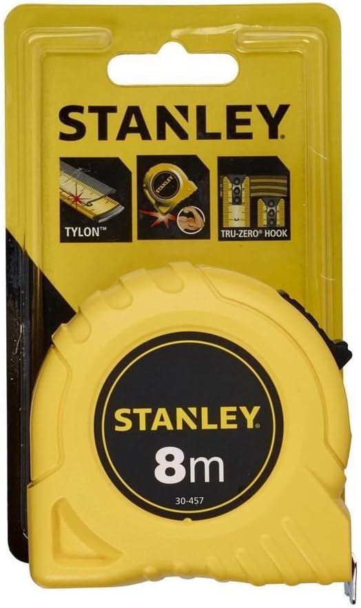 Stanley 1-30-457 Tape Measure, Yellow/Black, 8 m/25 mm