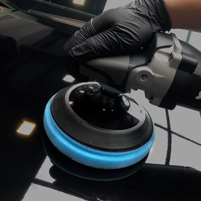 Buffing Polishing Pads, 7Pc 6.5 Inch Face for 6Inch 150mm Backing Plate Compound Buffing Sponge Pads Cutting Polishing Pad Kit for Car Buffer Polisher Compounding, Polishing and Waxing -PPTYS6SET