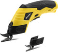 2 Blade Cordless electric scissors for cardboard Fabric Cutter Cardboard Cutter Tool for Crafting,and Sewing with Usb Cable Yellow-2blades