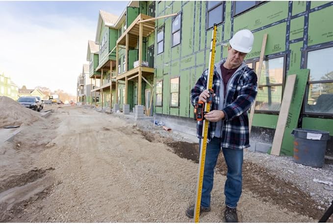 Johnson Level & Tool JLR300-UNV-RG Universal Green & Red Rotary Laser Detector, Dual Sided Detector, LED Backlit Display