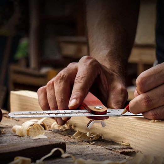 360 Degree Sliding T-Bevel Carpenters Angle Finder, 9 Inch Angle Ruler Wood Bevel Protractor Tool