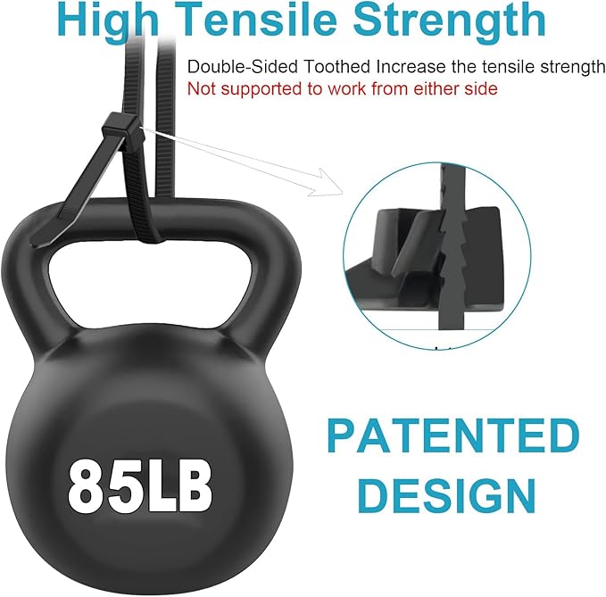 12 Inch Zip Ties Double Sided Toothed (Bulk 1000 Pack),85 LBS Tensile Strength Heavy Duty Cable Wire Ties With Self-Locking Adjustable More Durable Nylon Tie Wraps for Indoor Outdoor