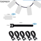 60 Pieces Cable Labels & Reusable Hook and Loop Fastening Ties Set - 30 Pieces Cord or Wire Labels & 30 Pieces Labels for Electronic Cords, Home & Office Cord Management