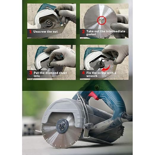 LSS 14 Inch Diamond Saw Blade,Dry or Wet Cutting Concrete Saw Blades for Sharp Cutting Concrete Marble Granite Brick Masonry,Broadened Cutter Head