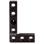 Small Square and Center Finder - Made in USA Versatile Woodworking Tool with 11/32" Center Marking Hole for Larger Pencils, Carpenter Tool for Accurate Line Transfers (Black)