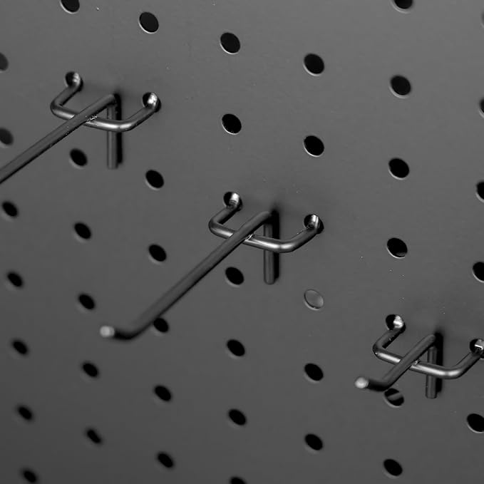 60Pcs Pegboard Hooks,2/4/6 inch Peg Board Hooks for Hanging.These Durable pegs fit 1/4" pegboard,Ideal peg Board Organizer Accessories for Tools,Kitchens,or Stores 1“ Hole Pitch
