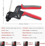 Delgada Stainless Steel Cable Tie Gun Kit Heavy-Duty Tensioning Metal Zip Tie Cutting Tool for Home Office and Outdoor Use Self-Locking Zip Ties on Fences Pipes
