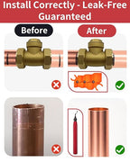 12 Pcs 1/4-1 Inch Depth Gauge and Pipe Deburring Tool, Removal Tools Set for Sharkbite Fittings, Deburring Tool with 5 High Speed Steel Blades,Plumbing Tools Kit for PEX Copper PVC CPVC Pipes