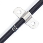 1/4 Inch Stainless Steel Conduit Clamps 2 Hole Pipe Clamps U Pipe Bracket Conduit Fixing Clips, Universal Clamp for Cylindrical Components - Fits OD 6 mm (Approx. 1/4") | 20 Pcs