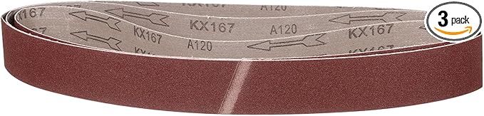 1-1/2 x 12 Inch Sanding Belt, 3 Pcs 120 Grit Aluminum Oxide Knife Sharpener Belts Work Sharpening for Belt Sander Knife Carving Tool Metal Working