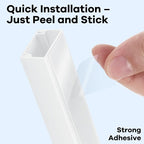 ZhiYo Cord Hider 71in, Cord Covers for Wires on Wall, Cable Hider for Wall Mounted TV, Wire Cover for 2-4 Cords, Paintable Wire Concealer, Easy Cable Management, 5 x L14in W0.95in H0.55in, White