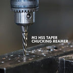 1" Bridge Construction Reamer, M2 HSS Taper Chucking Reamer Drill Bit with 5-Spiral Flutes Design for Steel, Alloy, Aluminum, Wood and Plastic