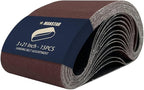 15 Pcs 3 x 21 Inch Assorted Aluminum Oxide Sanding Belt,80/120/150/240/400 Grit
