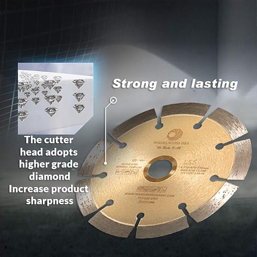 LSS 9 inch Dry or Wet Cutting General Purpose Power Saw Segmented Diamond Blades for Masonry Brick/Block Pavers Concrete Stone (9")