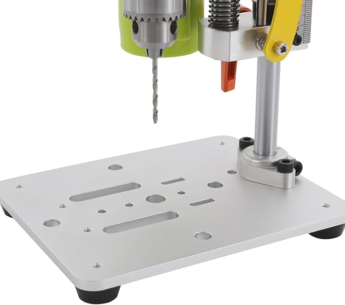 Electric Mini Drill Press, 3000RPM Drill Press Work Station Precision Benchtop Drills Presses with B10 Chuck & Drills Vise for Metal Wooden Jewelry DIY and Crafts Projects