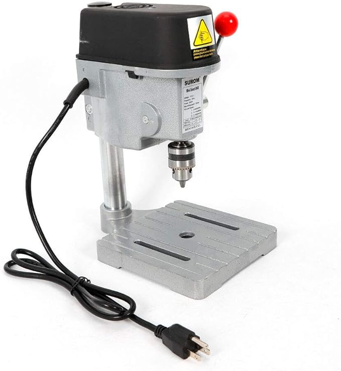 Mini Rotary Drill Press Bench Portable Drilling Tool High-accuracy 110V 2-Speed 1000-4500 RPM (340W-5158A)