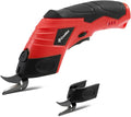 2 Blade Cordless electric scissors for cardboard Fabric Cutter Cardboard Cutter Tool for Crafting,and Sewing with Usb Cable Red-2blades