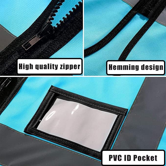 BeautyWill Custom Safety Vest Customized Logo Class 2 High Visibility Reflective Vest with Pockets Construction workwear