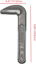Pipe Wrench Hook Jaw 36 Inch Plumbing Wrench Replacement Jaws Carbon Steel for Adjustable Wrench (Silver)