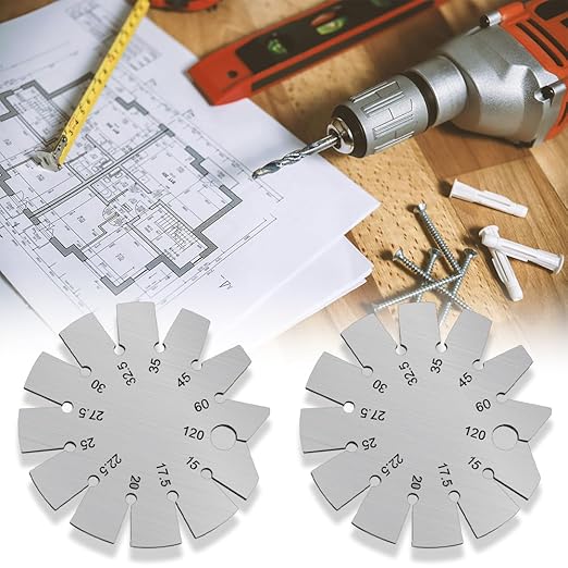 2 Pcs Stainless Steel Bevel Angle Gauge, Ax Angle Gauge, Measure 15-120 Degree for Measuring Knife Angle