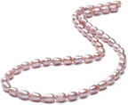 Natural Pearl Beads Rice 5-6mm Purple Freshwater Cultured Loose Gemstone Beads for DIY Jewelry Making 13.8''/Strand HQ