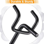 Shimeyao 100 Pcs Peg Board Shelving Hooks Stainless Steel Hanging Board Pegs Wall Display Hooks Bulk for 1/8 1/4 Garage Storage Organizer Accessories(4 Inch,Black)