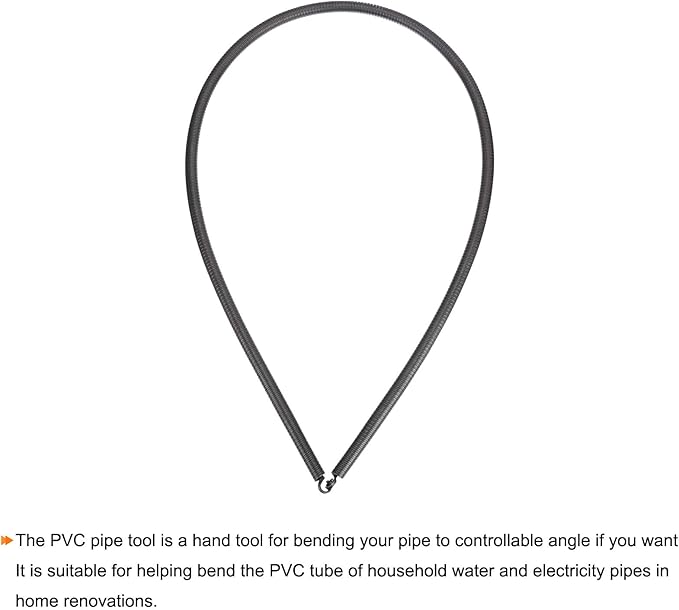 MECCANIXITY Spring Tube Bender OD 11mm/0.43" Steel Spring Pipe Bending Tubes 1500mm/59.06" Long for 3/8" PVC Pipe(ID 12mm) in Home Renovations,Electrician Wiring Bending Pipe(insert-pipe use)