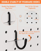 INCLY 276PCS Extra Thick 1/4" Pegboard Accessories Organizer Kit, Heavy Duty Black Pegboard Hooks with Bins & Paper Towel Holder, Peg Board Hook Assortment for Garage Wall Attachments Hanging Tools